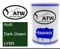 Preview: Audi, Dark Green, LY6R: 500ml Lackdose, von ATW Autoteile West.